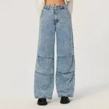 Womens Casual Straight Leg Wide Leg Jeans Stylish Design Comfortable Fit Versatile for Everyday