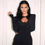 Slim Fit High Stretch Elegant Long Sleeve Dress with Hollow Chest Design and Shoulder Pads Penci