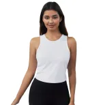 Womens Sleeveless T Shirt Simple Design Back Hollow Cutout Versatile Style Spring Summer Collect