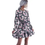 Fashionable Womens Long Sleeve Dress Short Skirt Autumn Winter Style Perfect for Casual Outings