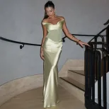 Off Shoulder Sheer Mesh Bodycon Maxi Dress Sexy Form Fitting Elegant Evening Wear Party Dress OE