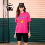 Cotton Printed Short Sleeve T Shirt Womens Casual Wear Comfortable Fit for Summer Ready to Ship