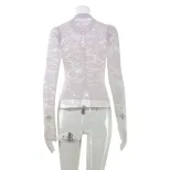 Lace Qipao Top Slim Fit Button Neck Long Sleeve Elegant Style Perfect for Formal Occasions Whole