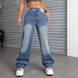 Wide Leg High Waisted Jeans Flattering Fit Floor Length Casual Style Wholesale Available factory