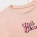 Casual Cropped T Shirt Letter Print Stylish Comfortable Fabric Trendy Everyday Wear Wholesale Av
