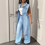 Casual Denim Dress Stylish Design Comfortable Fit Versatile for Outings Ready to Ship Low MOQ