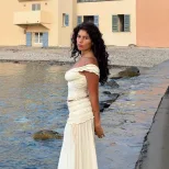 Womens French Style Cropped Tank Top and Ruched Midi Skirt Set Sexy Low Cut Flattering Fit Autum