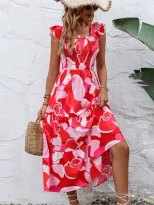 Spring Womens Dress Elegant Waist Defined Design Perfect for Casual or Formal Occasions Availabl