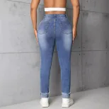 Womens Slim Fit Ripped Straight Leg Jeans Trendy Casual Style Perfect for Everyday Wear Wholesal