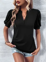 Womens Loose Fit Short Sleeve T Shirt Solid Color Comfortable Fabric Casual Style Wholesale Avai