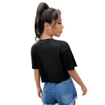 Casual Womens T Shirt Loose Fit Letter Print Comfortable Fabric Everyday Wear Wholesale Availabl