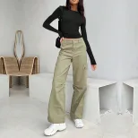 Womens Long Sleeve T Shirt Solid Color Slim Fit Versatile Style Spring Summer Casual Wear Wholes
