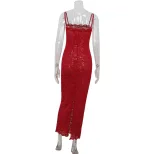 Red Lace Strapless Bodycon Maxi Dress French Style Elegant Fit High Quality Fabric Perfect for E