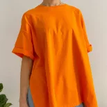 Womens Loose Fit Cotton Short Sleeve T Shirt Comfortable Round Neck Solid Color Summer Style Who