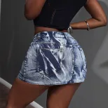 Denim Bodycon Skirt Stylish Versatile Trendy Design Casual Wear for Women Wholesale Available