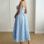 Floral A Line Dress Sweet and Fresh Design Sleeveless Waist Defined Summer Style Wholesale Avail