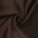 Slim Fit Knitted Dress for Women Deep Brown Color Asymmetrical Neckline Metal Ring Detail Side S