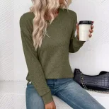 Casual Loose Fit Solid Color Sweater Round Neck Autumn Winter Comfortable Fabric Wholesale Avail