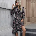 French Country Style Long Sleeve Dress Elegant Design Spring and Autumn Fashion Wholesale Availa