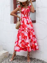 Spring Womens Dress Elegant Waist Defined Design Perfect for Casual or Formal Occasions Availabl