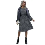 Floral Maxi Dress Casual Elegant Slim Fit Autumn Collection for Women Wholesale Available OEM OD