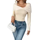 Long Sleeve T Shirt Soft Slim Fit Solid Color Lightweight Spring Fall Fashion Wholesale Availabl