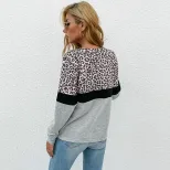 Leopard Print Long Sleeve Top Casual Style Early Autumn Womens Fashion Wholesale Available custo