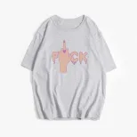 Womens Summer Graphic T Shirt Loose Fit Round Neck Short Sleeve 100 Cotton Casual Everyday Wear
