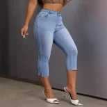 Womens Stretchy Skinny Jeans High Waist Comfortable Fit Versatile Style Perfect for Casual Wear