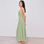 A Line Dress Slimming Fit Waist Defined Sleeveless Chic Design for Casual or Formal Occasions Wh