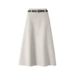 Loose Fit High Waist A Line Skirt for Women in Coffee and Apricot Autumn Winter Casual Wear Wholesale