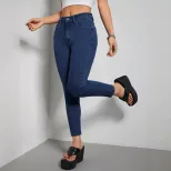 Slim Fit High Elasticity Mid Rise Jeans Womens Casual Denim Trousers Perfect for Everyday Wear W