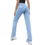Skinny Ripped Denim Jeans for Women Light Blue Casual Style Slim Fit Trendy Design Wholesale Ava