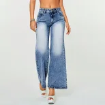 High Waisted Casual Straight Leg Wide Leg Jeans Womens Fashion Trendy Style Comfortable Fit Whol