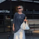 Loose Fit Womens T Shirt Summer Short Sleeve Washed Design Available in Multiple Colors Wholesale Supply