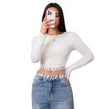 Womens T Shirt Simple Elegant Design Fringe Detail Slim Fit Spring Summer Fashion Wholesale Avai