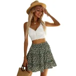 Floral Midi Skirt Casual Daisy Print Comfortable Fit Versatile Style Perfect for Spring and Summ