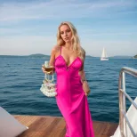 Halter Neck Midi Dress Sexy Design Fuchsia Color Spring Summer Style Perfect for Beach Vacations