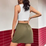 High Waisted Bodycon Skirt Casual Versatile Comfortable Perfect for Everyday Wear Wholesale Avai