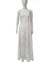 Summer Floral Maxi Dress Sexy Sheer Slim Fit Spaghetti Straps Beach Vacation Style Wholesale Ava