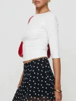 Slim Fit Light Blue Cropped Top 3 4 Sleeve Solid Color Sweet Style Spring Summer Womens Fashion