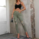 High Stretch Skinny Jeans for Women Slim Fit Ripped Design Versatile Style Casual Wear Ready to