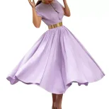 Summer Womens Dress Short Sleeve Waist Cinching Flared Skirt Casual or Party Wear Wholesale Avai