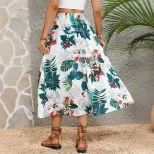 Floral Print Maxi Skirt Slim Fit Casual Style Vacation Wear Ready to Ship Wholesale Available