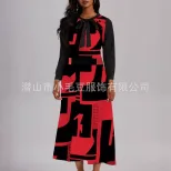 Elegant Floral Print Asymmetrical Dress Fashionable Patchwork Design Perfect for Parties and Spe
