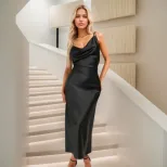 Elegant V Neck Maxi Dress Sexy Chic Sleeveless Spring Summer Fashion for Women Wholesale Availab