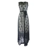 Plus Size Lace Panel High Low Dress Elegant Sexy Design for Parties Available in Various Colors
