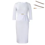 Elegant African Bodycon Dress Fashionable OL Style Slim Fit Comfortable Fabric Perfect for Offic