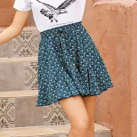 Floral Print Summer Skirt Short Length Womens Fashion Casual Style Wholesale Available low MOQ