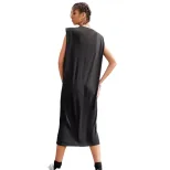 Loose Fit Casual Solid Color Dress Comfortable Fabric Versatile Style Perfect for Everyday Wear